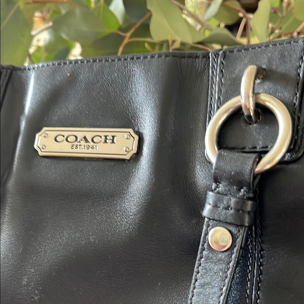 Coach Black Leather Bag - Picture 3 of 12